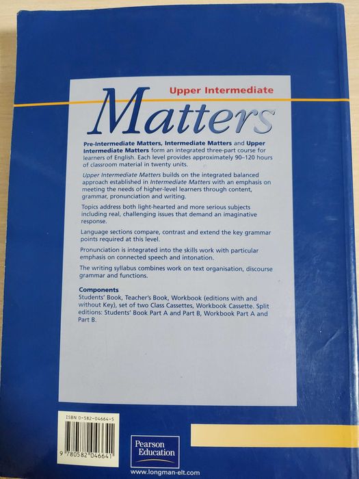 Upper intermideate Matters ( student's book) Jan Bell, Roger Gower