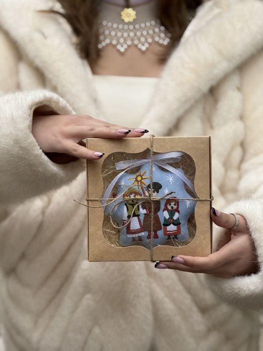 Іграшка вишита новорічна, різдвяний декор