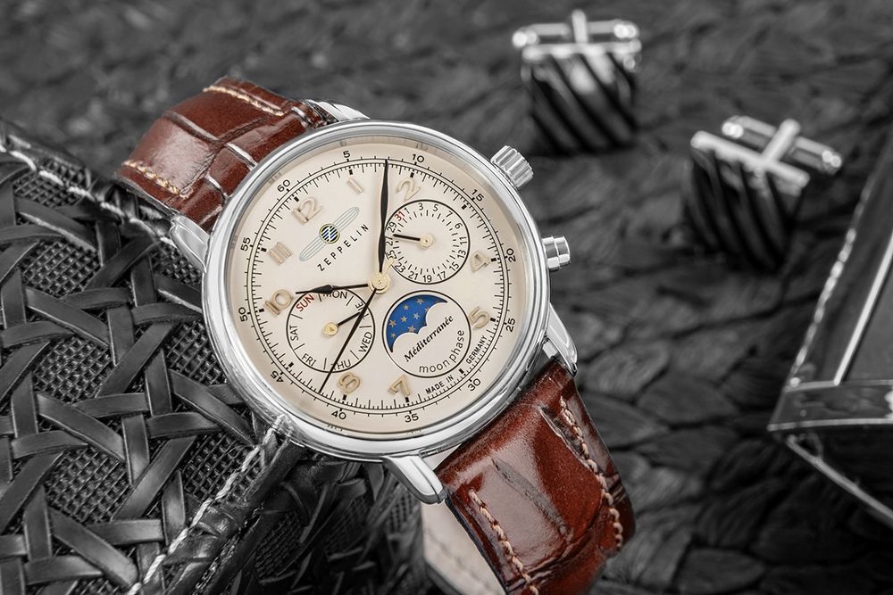 Zegarek Dęmski ZEPPELIN LZ121 Mediterranee Moonphase 9637-5 + BOX