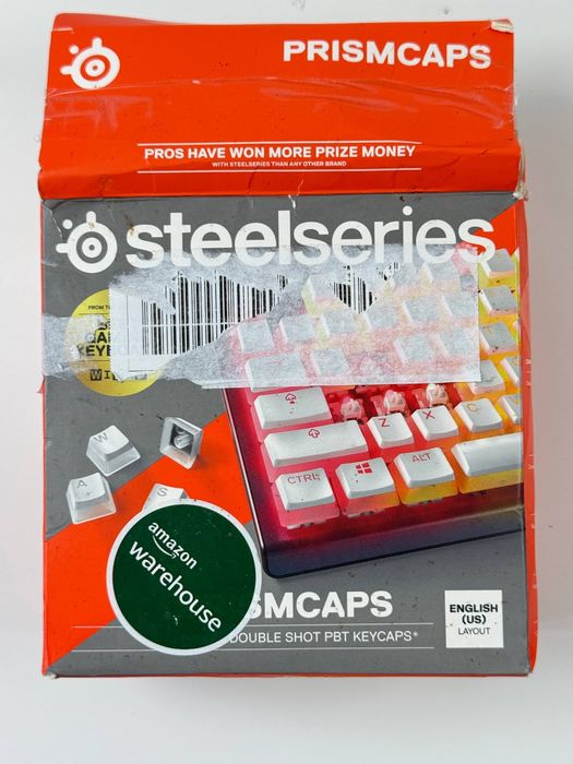 Набір кейкапів SteelSeries PrismCaps White для механічних клавіатур, матеріал - PBT (високоякісний термопластик)