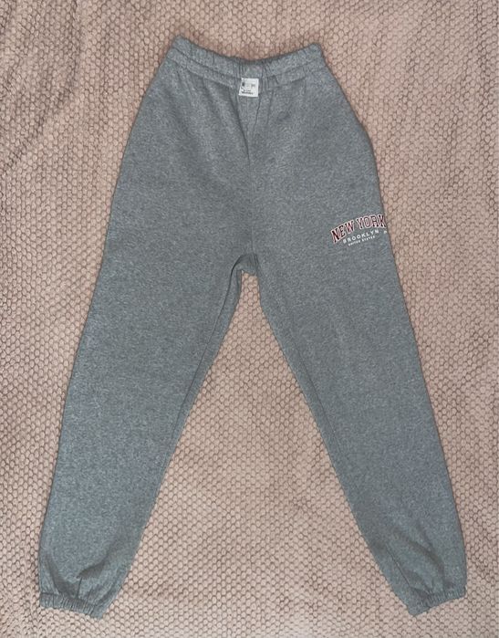 Теплий сірий костюм New York (світшот + штани)