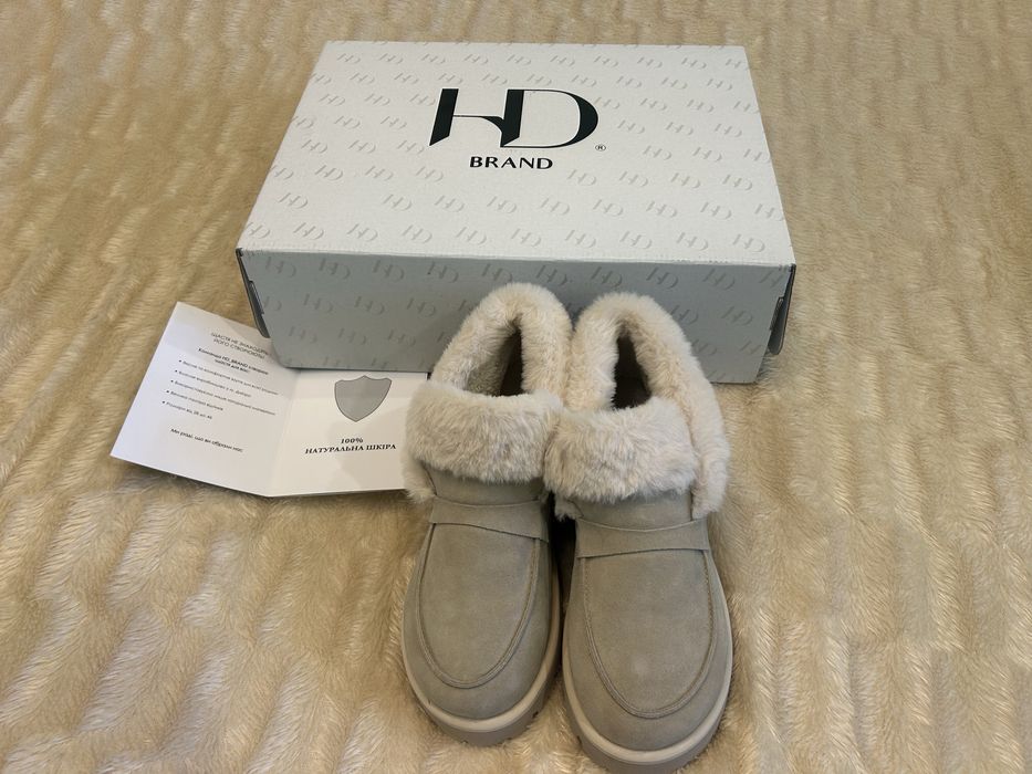 Нові зимові черевики HD_Brand із натуральної замші, 37 р. / 24 см