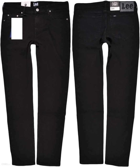 Spodnie męskie jeansowe nowe czarne slim LEE W28 L34