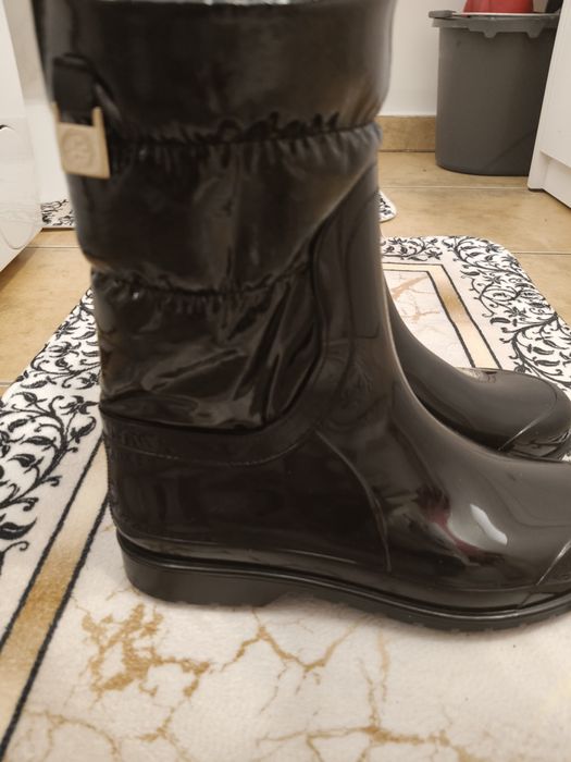 Kalosze ocieplane lakierki