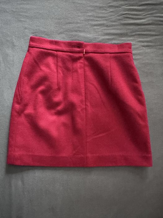 Тепла бордова міні-спідниця L’eskizzo