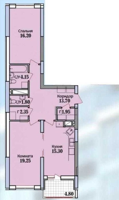 2-комнатная квартира по адресу ул. Ицхака Рабина (площадь 78 м²) - Atlanta.ua - фото 6