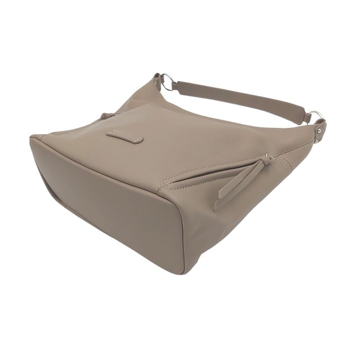 Torebka damska shopper David Jones skórzana beżowa