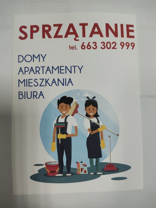 Sprzątanie domów apartamentów mieszkań biur itp