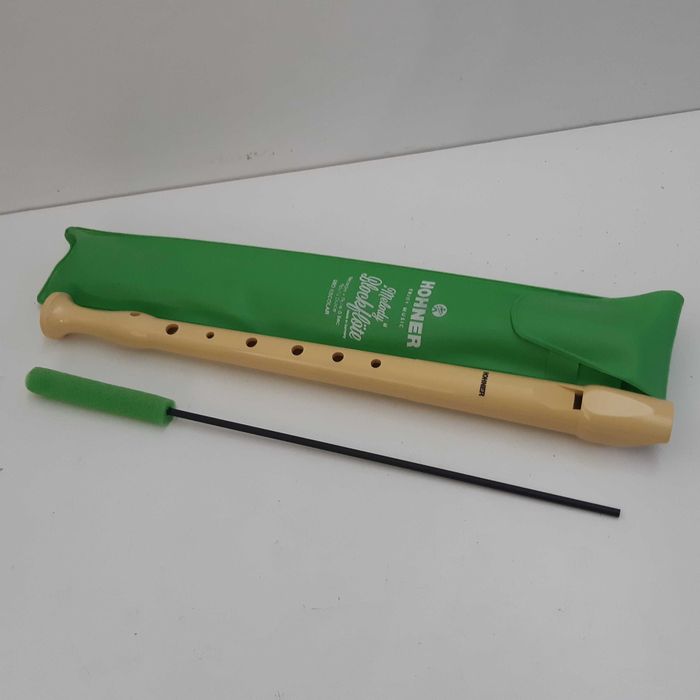 Flauta Alemã Hohner Melody Blockflote Uso Escolar Como Nova