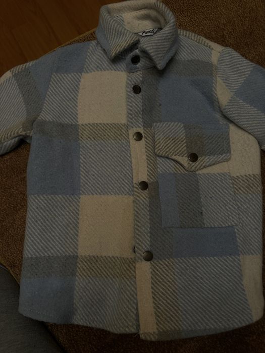 Дитяча тепла сорочка клітинка