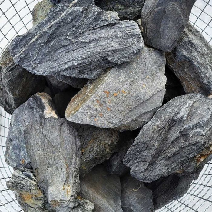 Kora antracytowa gabionowa 63-250 gabion Kamienie ogrodowe dekoracyjne