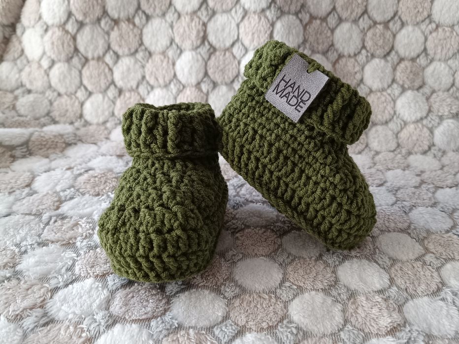 Buciki habdmade na wiosnę dla niemowlaka