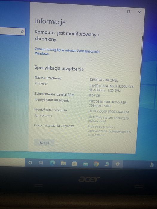 Sprzedam Laptopa Acer