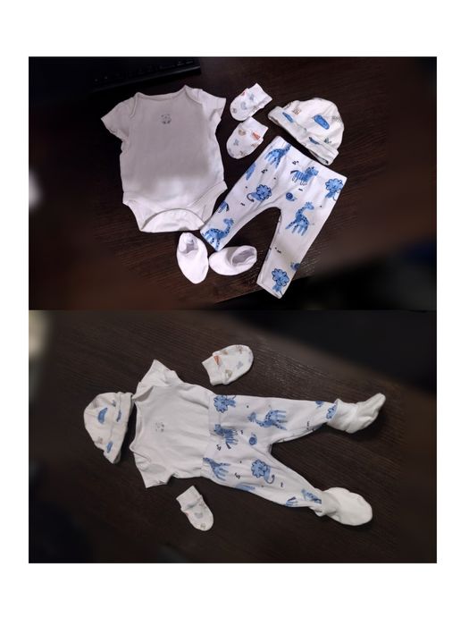 Одяг на реборн ляльку дівчину і хлопчик костюм боді чоловічок  46-56см