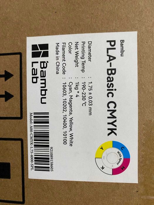Пластик філамент Bambu Lab X1 P2S P1 A1 PLA-BASIC CMYK 1,75мм 4кг