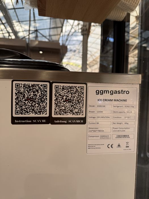 Фризер для мягкого мороженого GGM Gastro SEMG16K / ЯК НОВИЙ