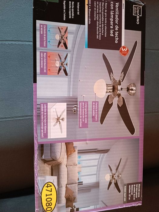 Ventoinha de teto Artigo novo com garantia.