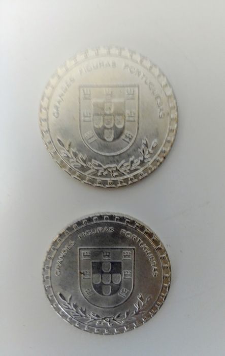2 moedas coleção Grandes Figuras Portuguesas.
