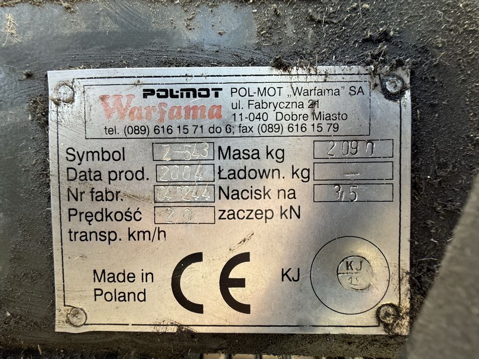 Prasa rolujaca polmot warfama z-543 , ursus
