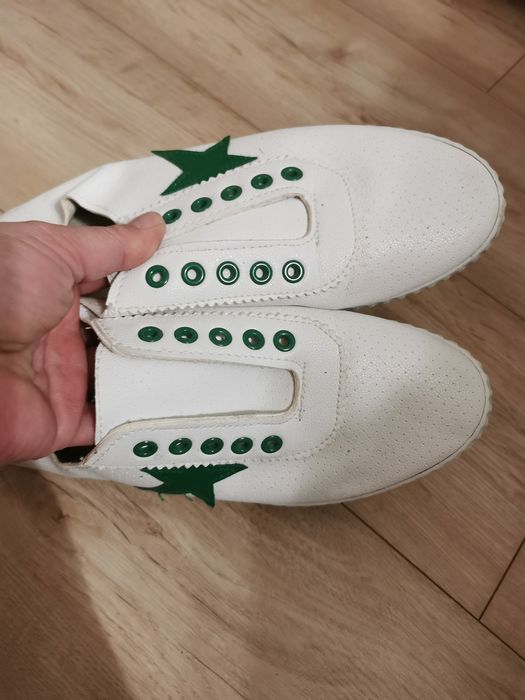 Trampki buty damskie białe gwiazdka roz 41 dl wkl 25.5 cm