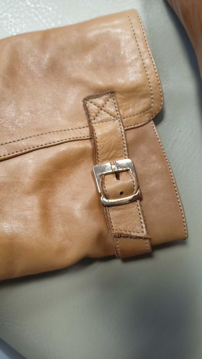 Шкіряні чоботи рижі 40 розмір