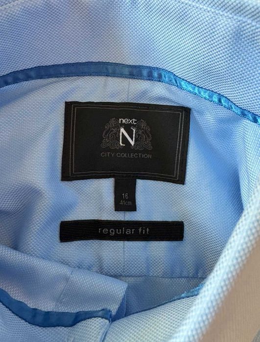 Koszula niebieska męska bawełniania Next rozmiar M/L kołnierzyk 41
