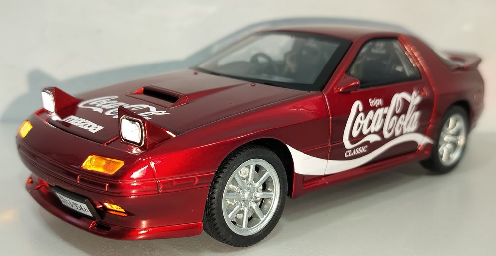 Mazda RX-7 Coca-Cola модель 1:24 Jinlifang Металл звук свет.