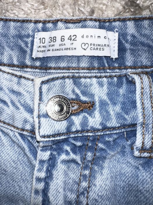 Світло-блакитні прямі джинси primark | висока посадка