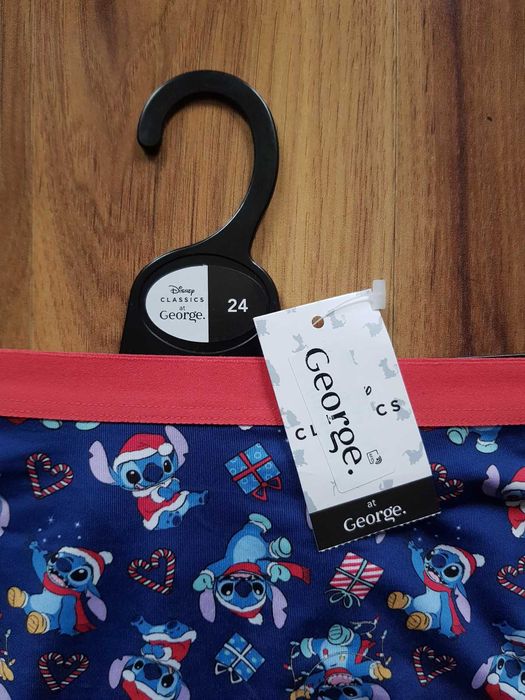 Disney Classics Granatowe majtki figi Stitch święta George EU 52 XXL