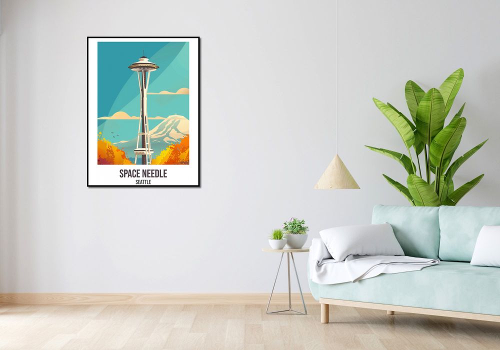Plakat 75x100cm Space Needle
