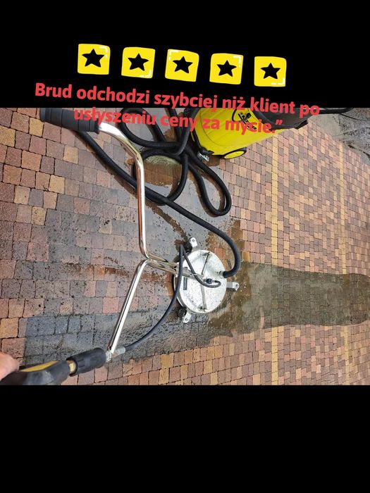 Mycie kostki brukowej elewacji dachów