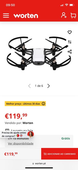 Drone Dji Tello sem bateria