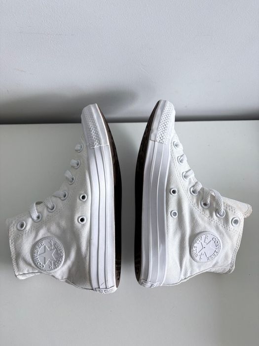 Converse Chuck Taylor All Star Move Białe Trampki Wysokie Uniseks Rozmiar 36