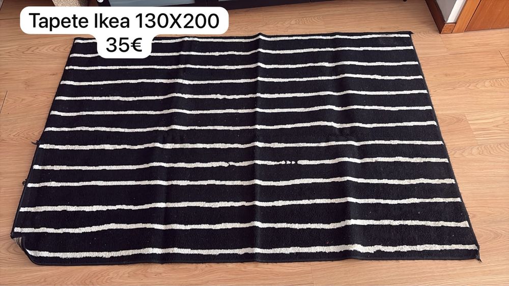 Tapete preto com branco ikea