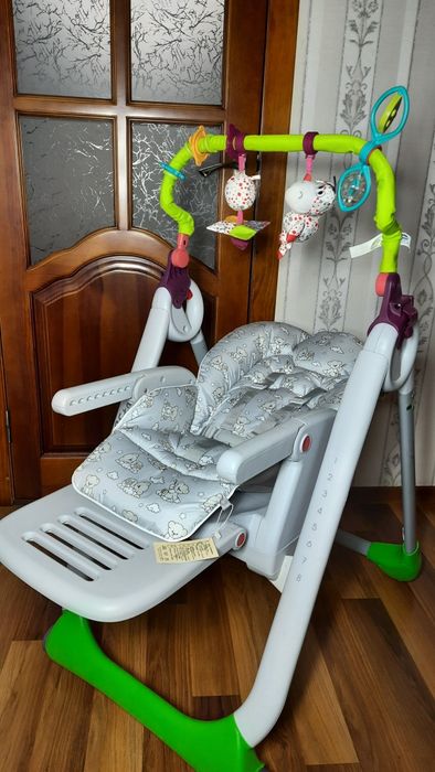 ‼️Chicco Polly 2start з НОВИМ чохлом стіл для годування