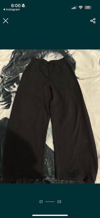 штани bershka чорні оверсайз