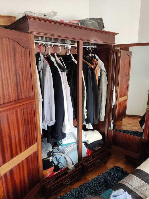 Quartos completos de solteiro | Cama Roupeiro Mesinha Cabeceira