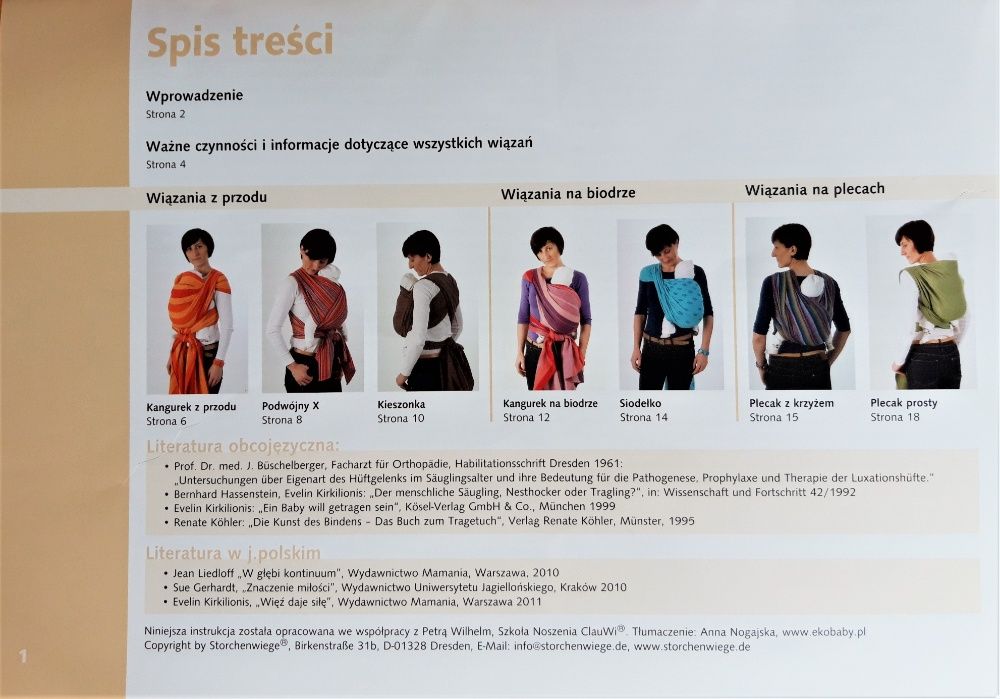 Chusta Inka Storchenwiege 4,1 m + instrukcja wiązania