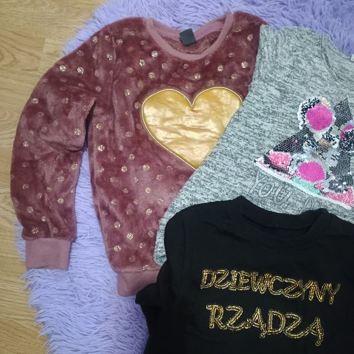 Bluzy dla dziewczynki rozmiar 116-128