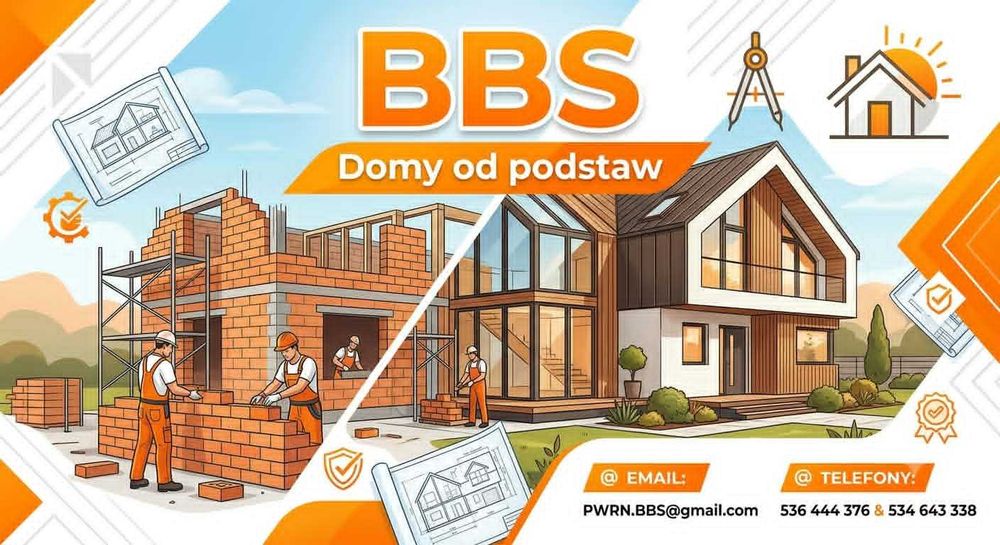 Budowa domów, zbrojenie, szalowanie, betonowanie, murowanie