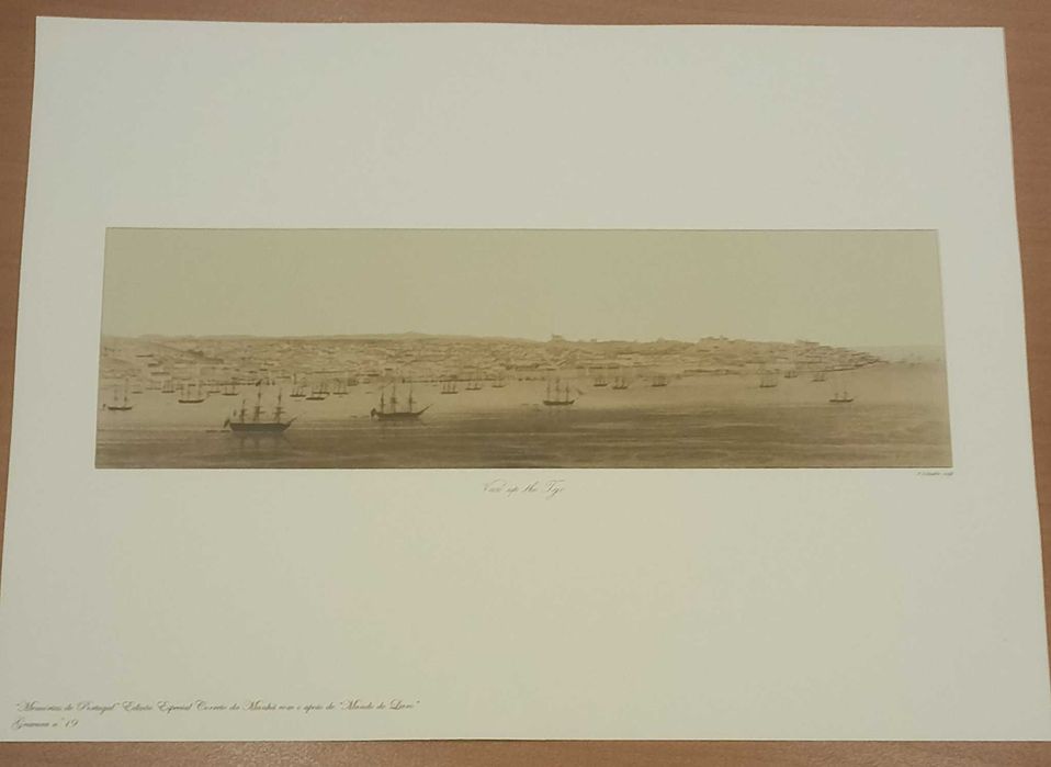 Litografias com paisagens de Portugal e mapas de Portugal inícios XIX