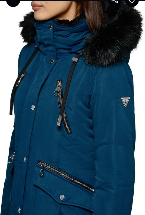 -55% S 44 Guess куртка парка женская синяя синя пальто 44 с