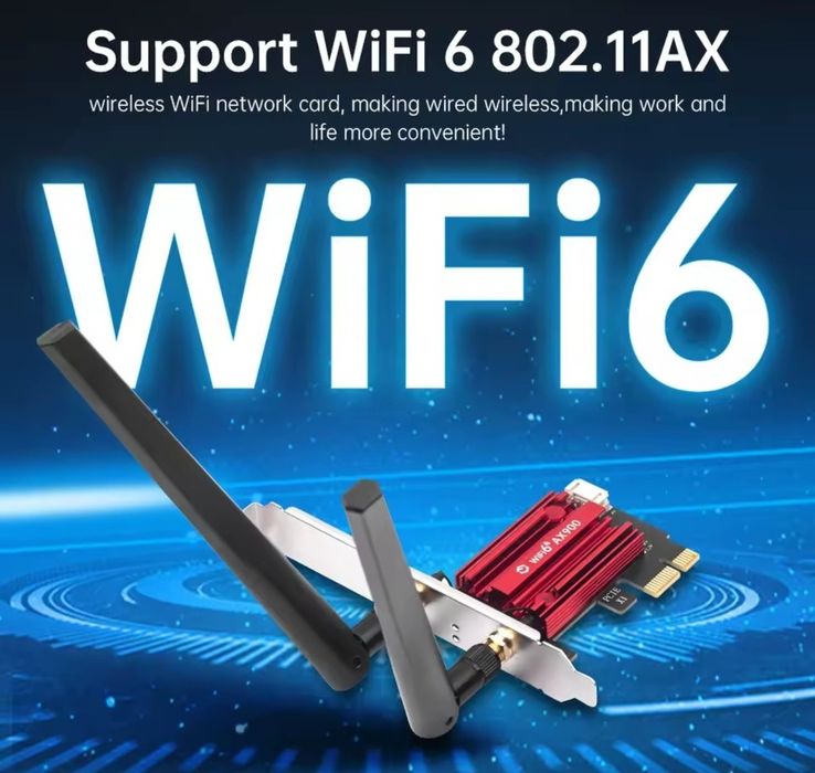 Wi-Fi 6 адаптер FENVI AX900 для ПК PCI-E + Bluetooth 5.4