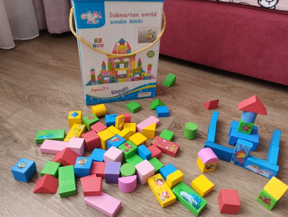 Дерев'яний конструктор Містечко, 68 дет. Підводний світ Городок