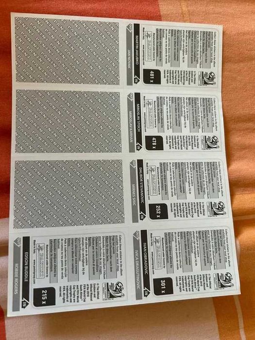 Panini South Africa 2010 Update - 10 folhas com 8 cromos