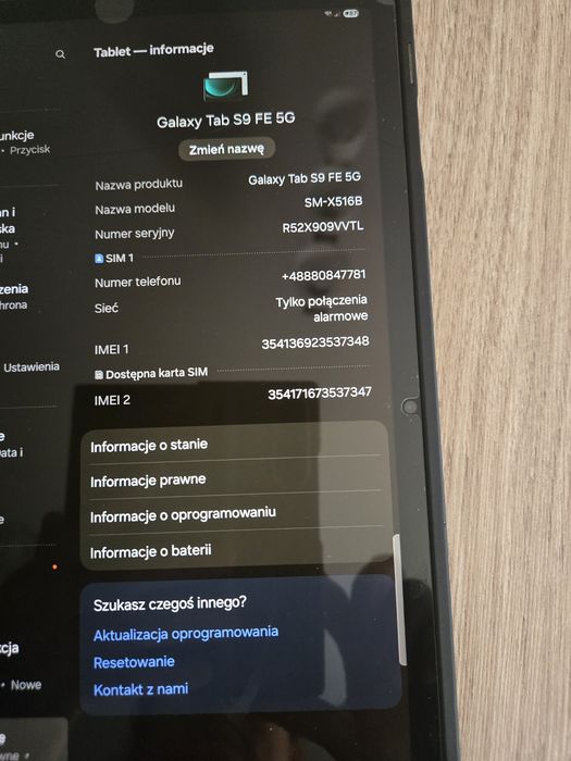 Tablet tab s9 fe 5g 128 gb cena 6gb