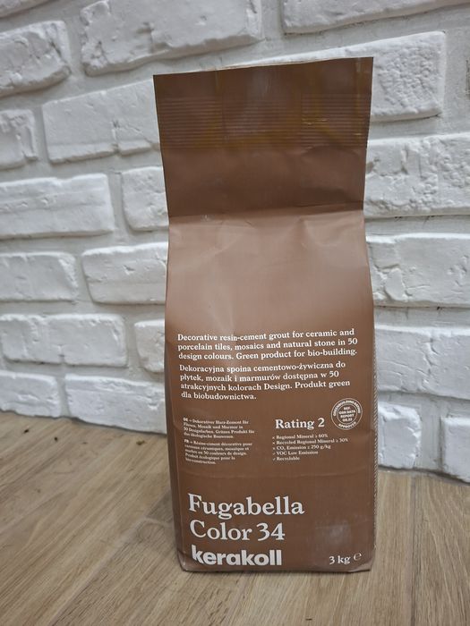 Fuga Kerakoll 01 Biała .  30 jasny brąz ,  32 jasny brąz, 34 brąz  .