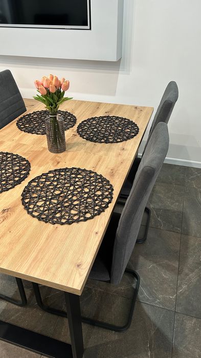 Stół loft + 6 krzeseł zestaw