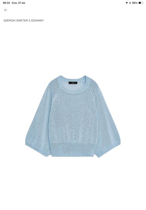 Sweter Zara błękit S