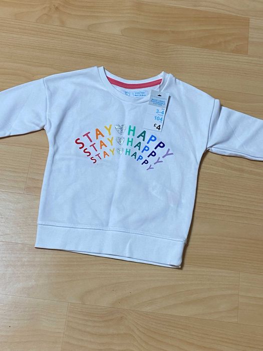 Білосніжний реглан унісекс Primark, р.104см